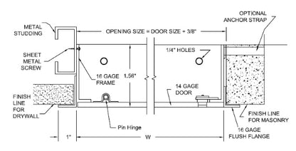 22x36 DSC-214M Flush Access Door for All Surfaces – Karp
