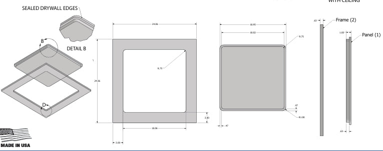 24x24 CDW Drywall Ceiling Access Panel– Karp